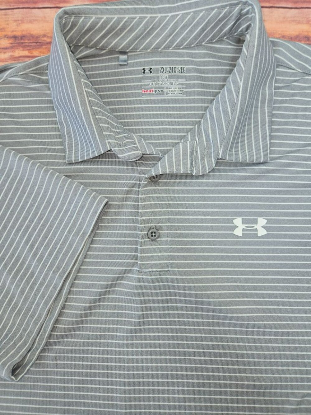 Under Armour Mens HeatGear Gray Polo Size XXL